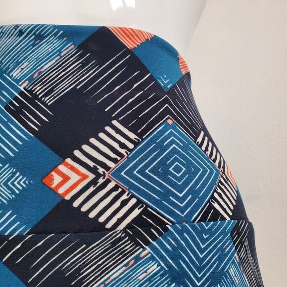 NWT LuLaRoe Azure Blue Midi Skirt - Picture 4 of 6